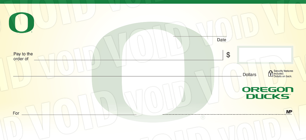 University of Oregon Collegiate Checks