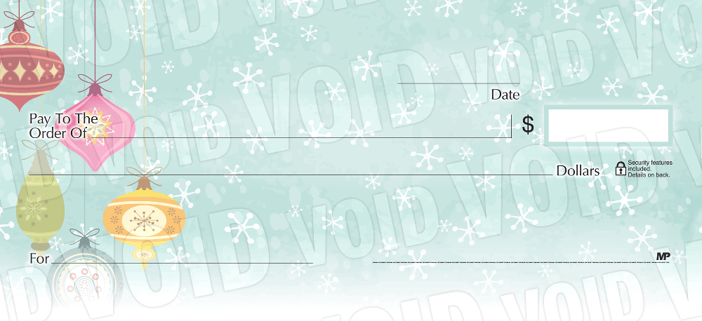 Christmas Ornaments Personal Checks