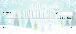 Happy Holiday Winter Scene Personal Checks