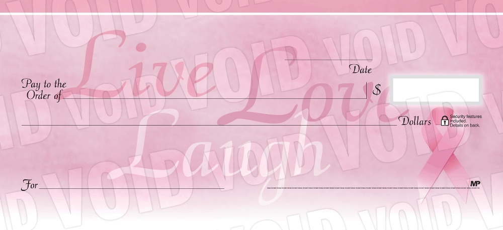 Pink Ribbon Personal Checks | Checkworks