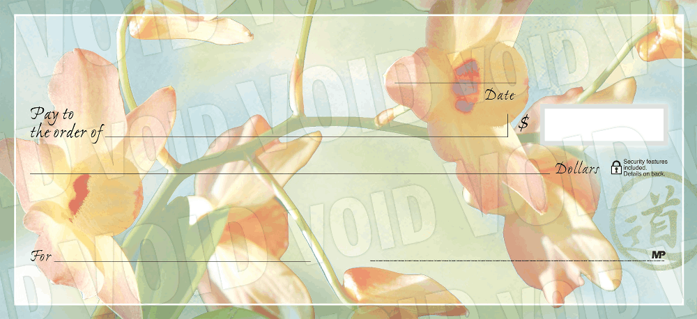 Beautiful Flower Personal Checks