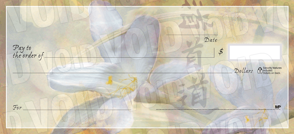 Beautiful Flower Personal Checks