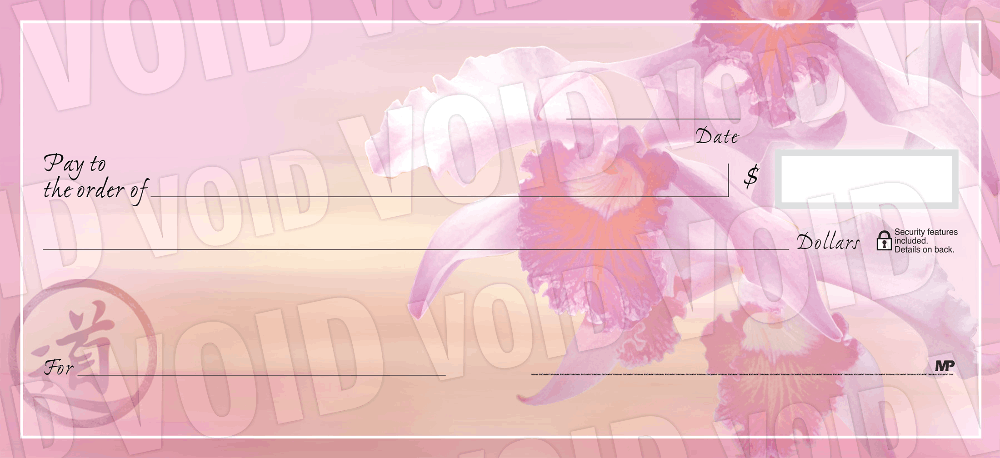 Beautiful Flower Personal Checks