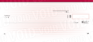 Cherry Red Pinstripes Basic Personal Checks